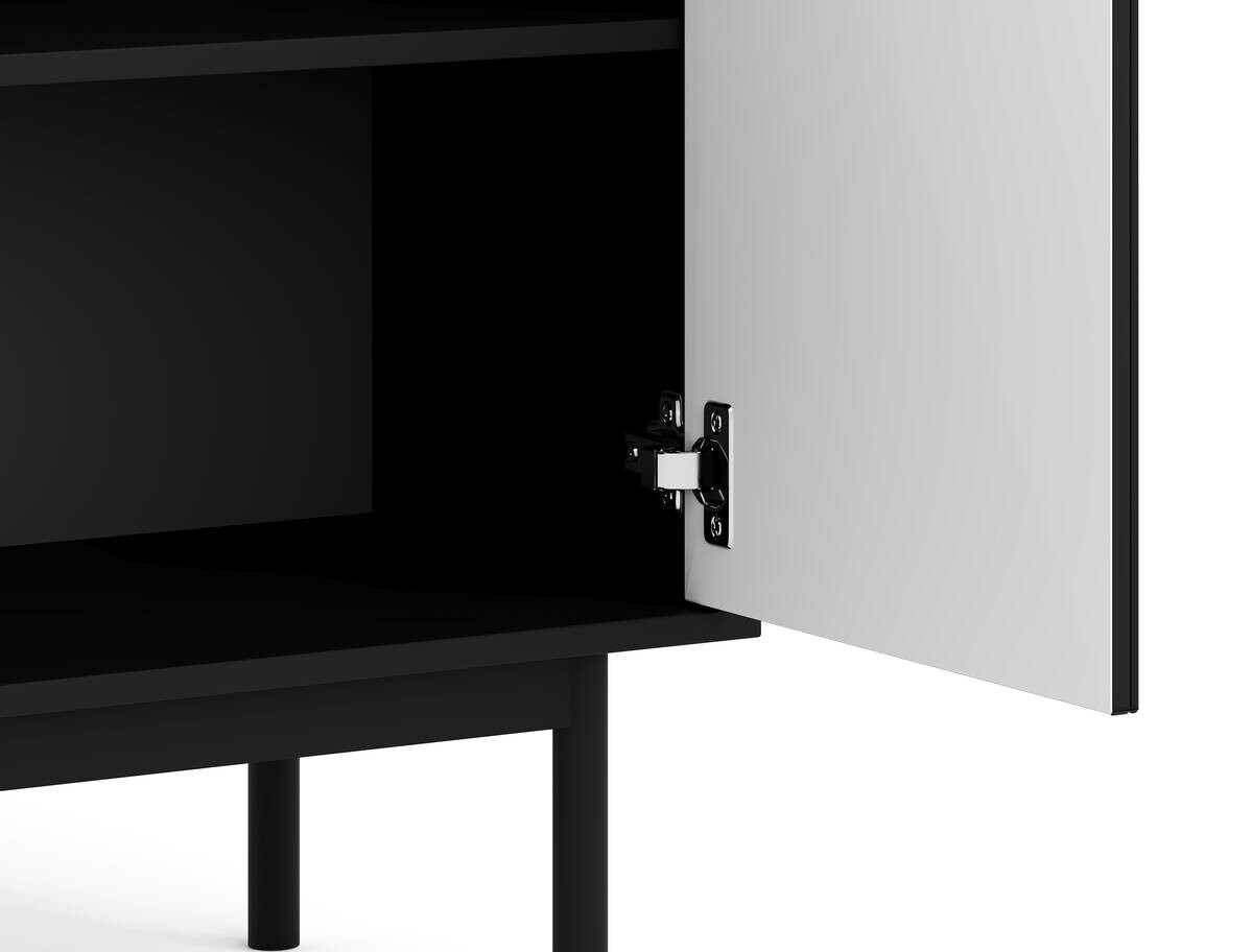 Kommode MAZOMA schwarz gold Optik B/H/T: ca. 79x82x39 cm