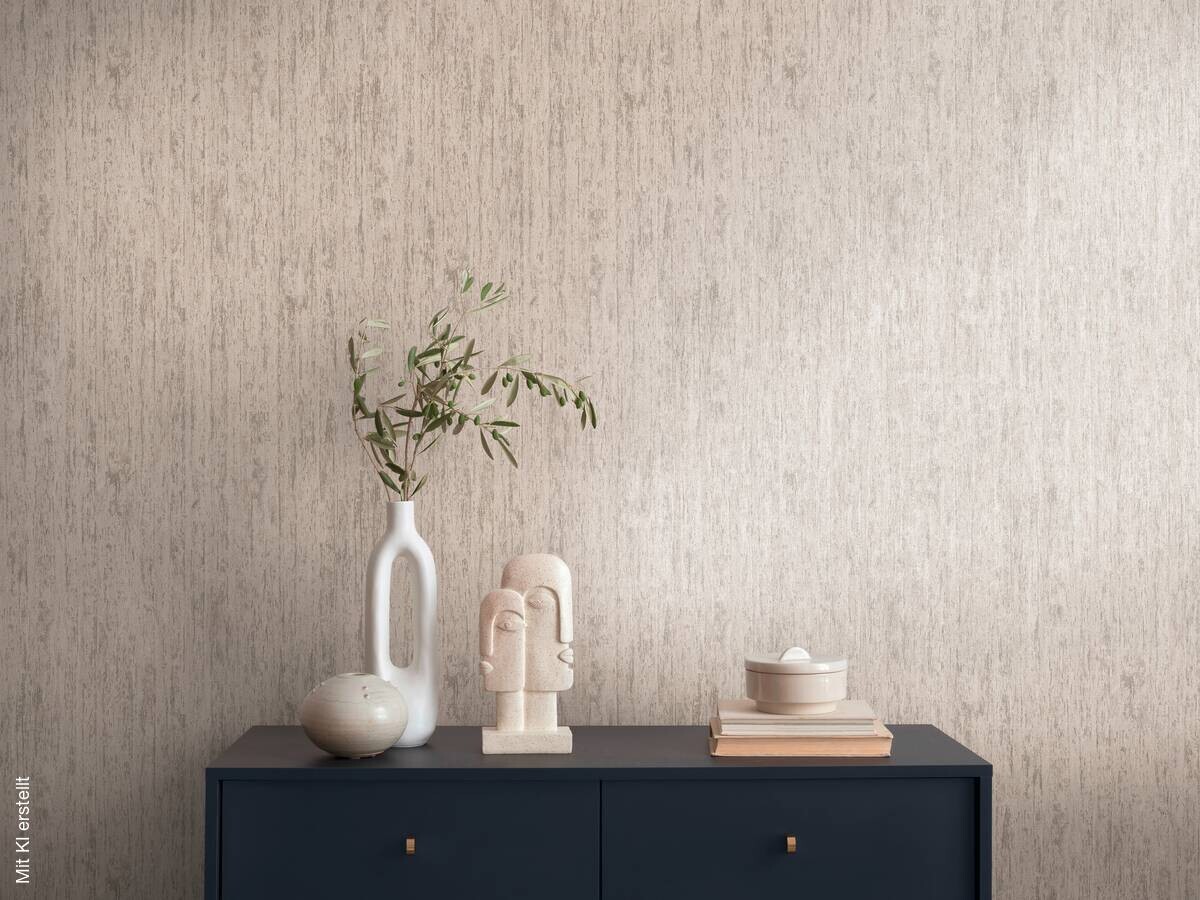 A.S.Creation Vliestapete silber beige B/H/D: ca. 53x1005x8,3 cm