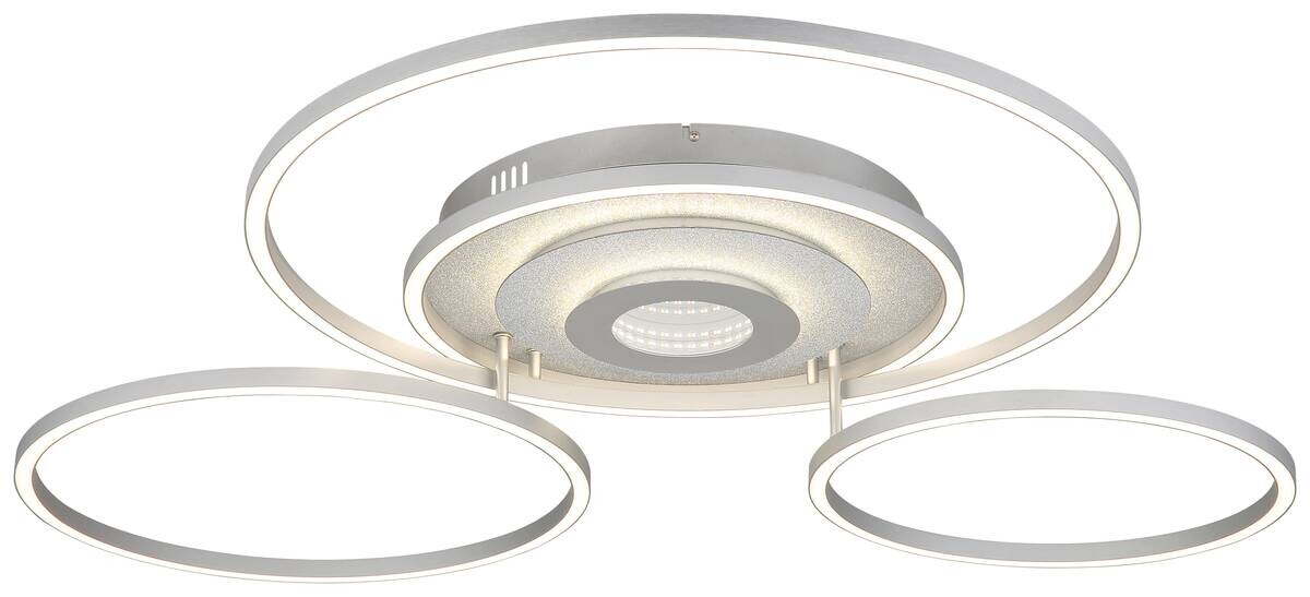GLOBO LED-Deckenleuchte silber Aluminium Metall B/H/L: ca. 80,8x13,5x99,2 cm 1 Brennstellen