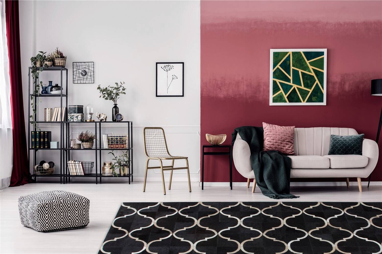 Kayoom Flachflorteppich Lavish 310 schwarz B/H/L: ca. 80x0,8x150 cm