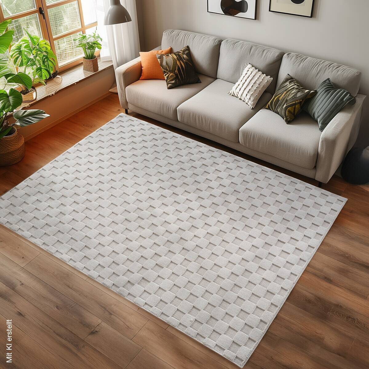 Ayyildiz Kurzflorteppich HELIX creme B/H/L: ca. 200x0,7x290 cm