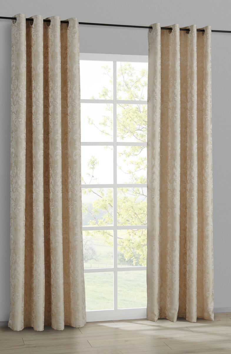 Ösenvorhang Pisa beige B/L: ca. 140x245 cm