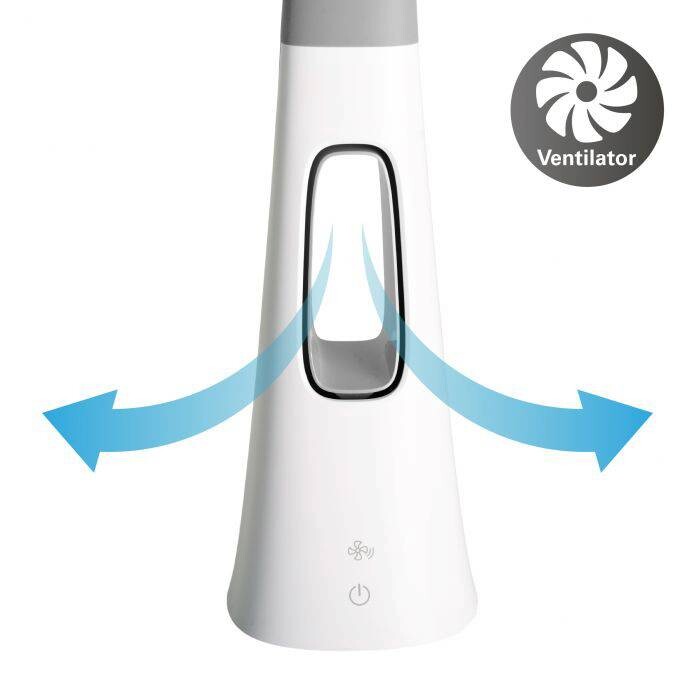 Näve Leuchten LED-Ventilatortischleuchte NV3187323 weiß Kunststoff B/H/T: ca. 10x40x12 cm null 1 Brennstellen