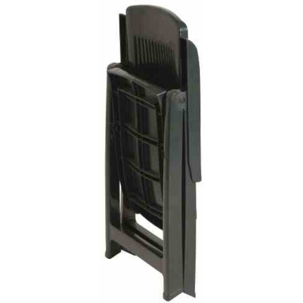 PROGARDEN,MADISON Klappsessel Set + Auflagen Tampa rot Kunststoff B/H/L: ca. 61x109x60 cm