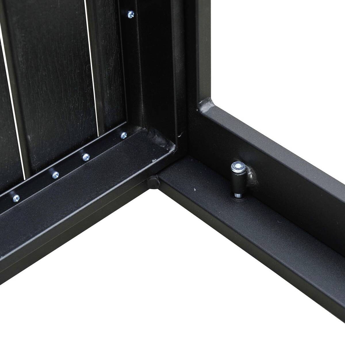 Outsunny Gartentisch schwarz Aluminium B/H/L: ca. 84,5x72x190 cm