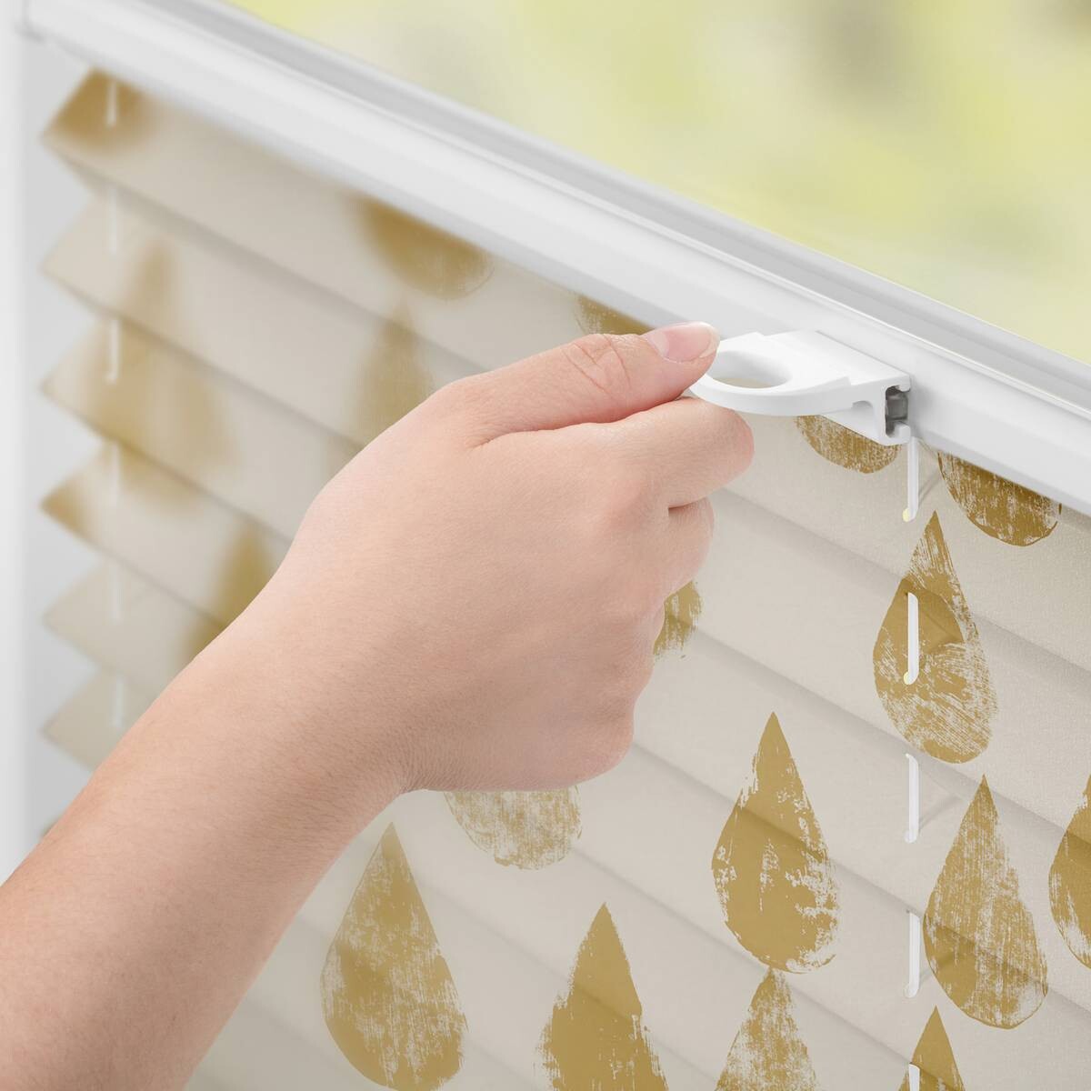 LICHTBLICK Spannplissee Golden Drops gold B/L: ca. 70x130 cm