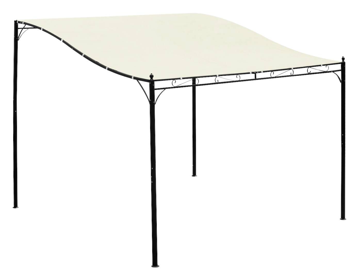 Outsunny Terrassenüberdachung creme Eisen B/H/L: ca. 297x245x297 cm