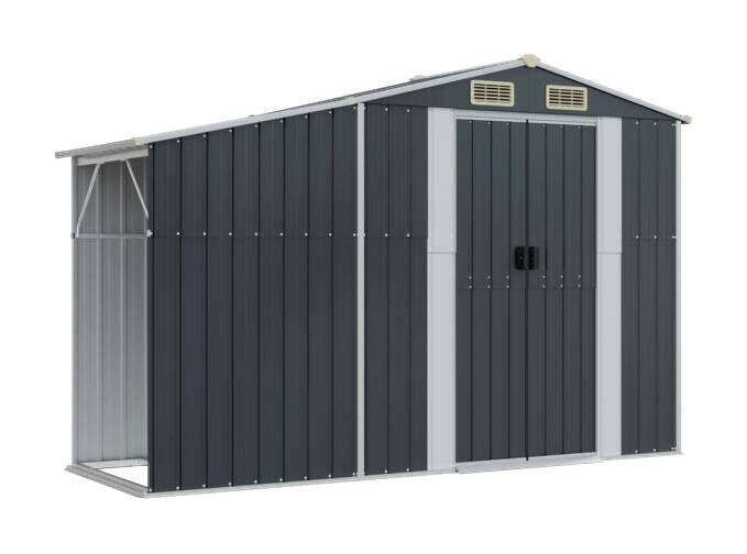 vidaXL Gerätehaus anthrazit B/H/T: ca. 277x179x93 cm