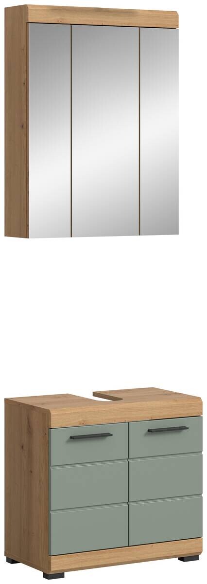 Badezimmer-Set Scout Eiche Artisan Nachbildung salbei Nachbildung B/H/T: ca. 60x191x34 cm