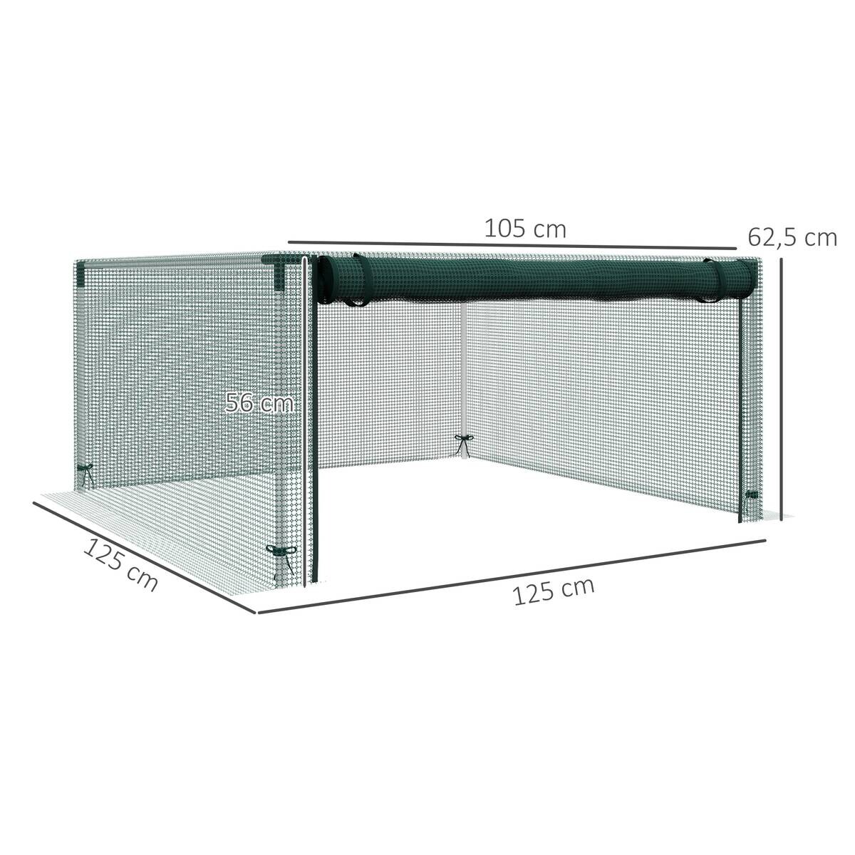 Outsunny Tier-Zubehör grün Polypropylen B/H/L: ca. 125x125x62,5 cm