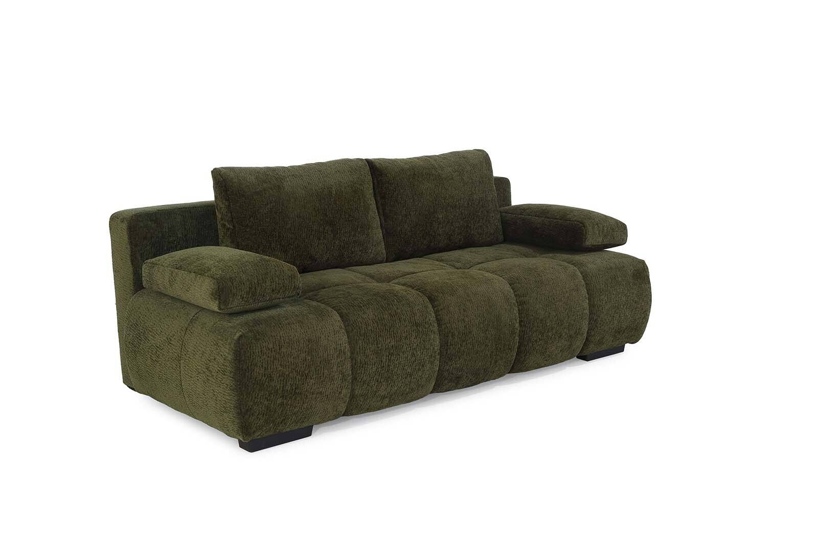 Schlafsofa grün Kunststoff B/H/T: ca. 213x86x101 cm