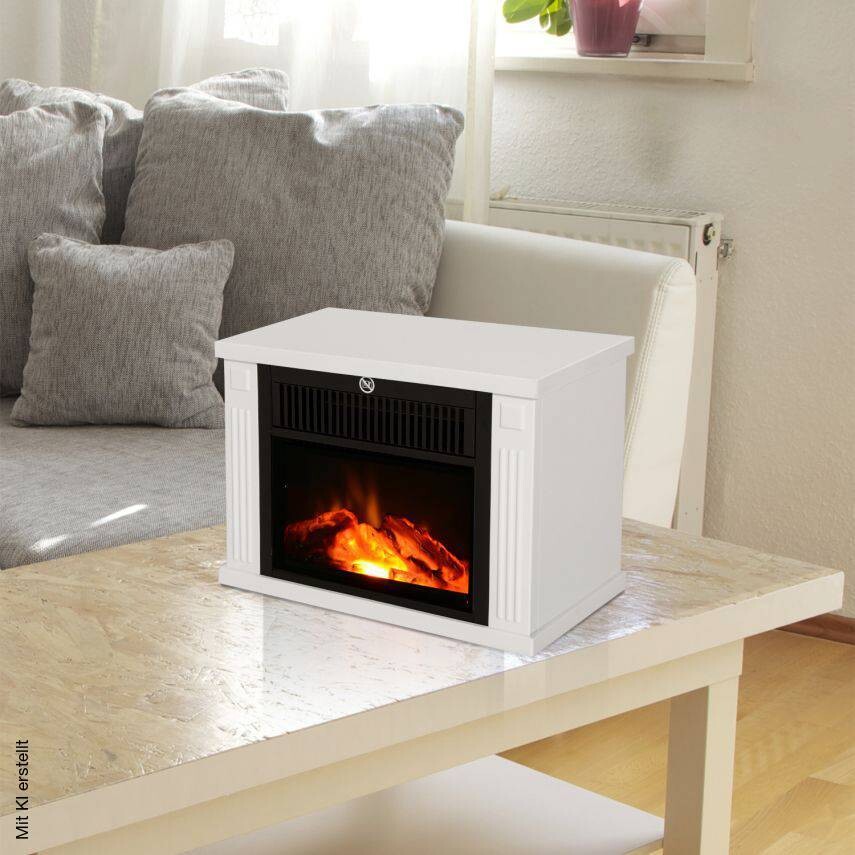 HOMCOM Elektrischer-Kamin 820-050WT weiß B/H/T: ca. 34x25x17 cm ca. 1200 W
