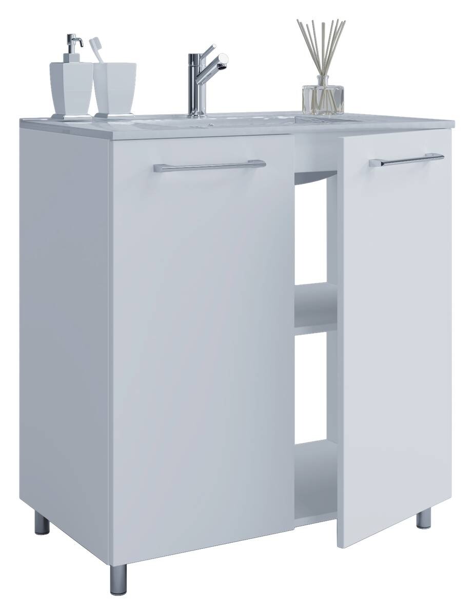 Badblock 2tlg-Gilos weiß weiß B/H/T: ca. 80x86x46 cm