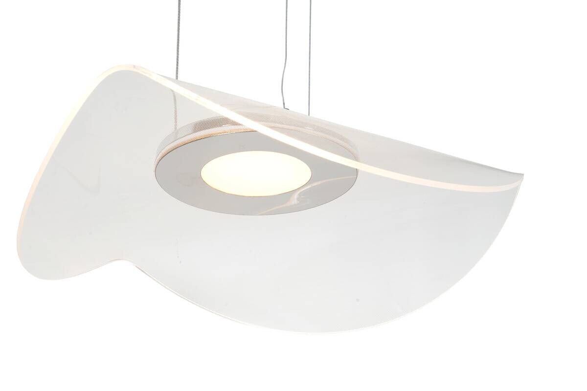 POCOline LED-Pendelleuchte Amina silber Acryl H/D: ca. 120x48 cm