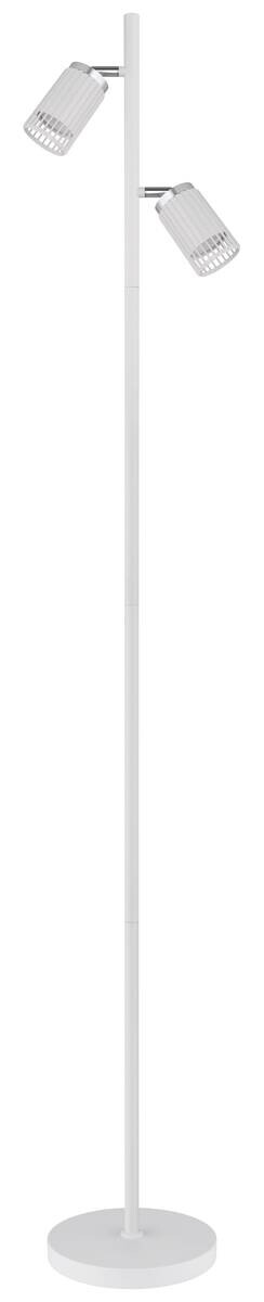 GLOBO Stehlampe weiß Metall Aluminium B/H/T/L: ca. 22x158x27,5x27,5 cm GU10 2 Brennstellen