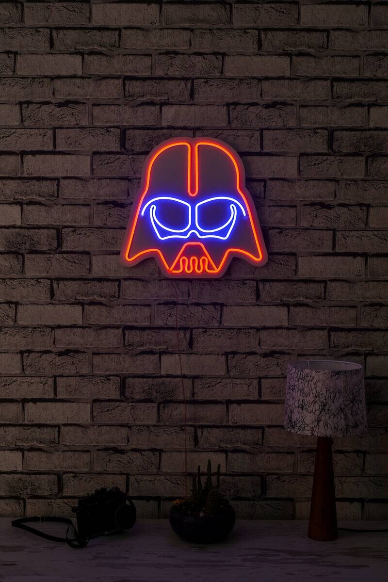 Opviq LED-Wandleuchte rot blau PVC B/H/T/L: ca. 36x38x2x36 cm