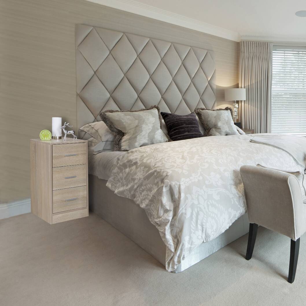 Nachtkonsole Sonoma Nachbildung B/H/T: ca. 35x68x38 cm