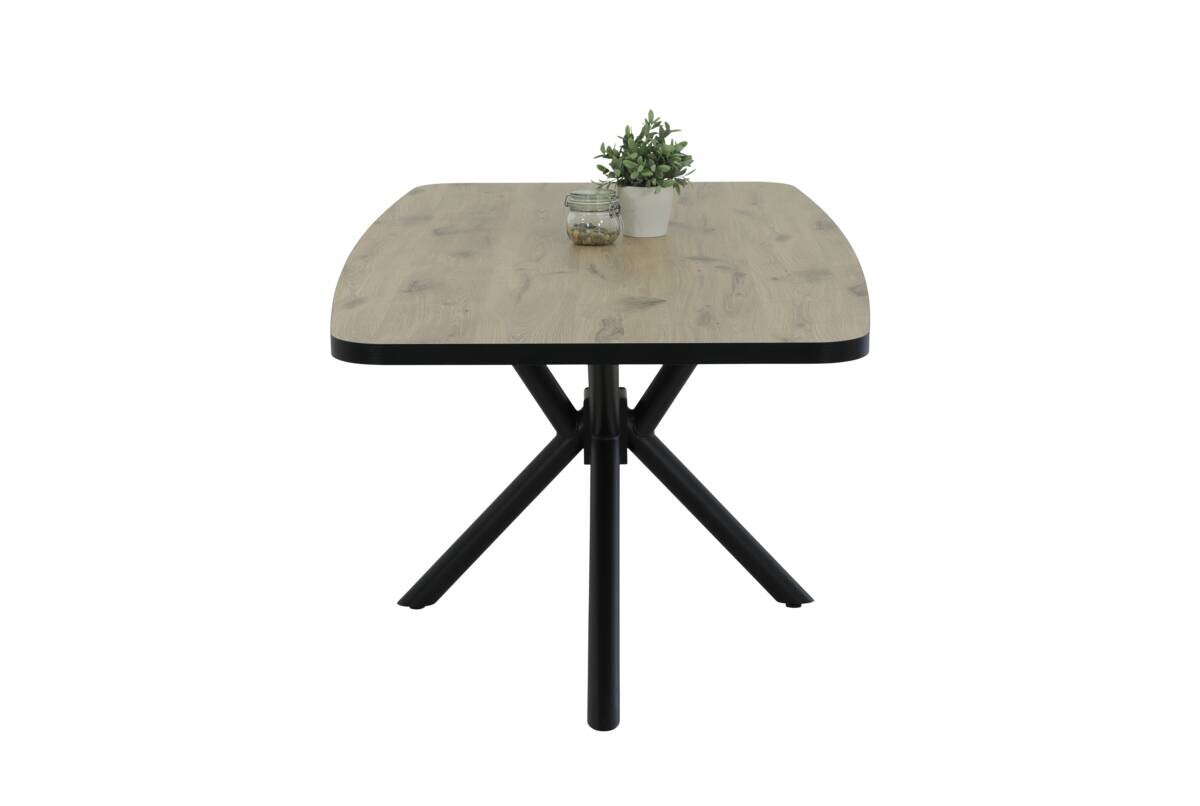 Esstisch Jana Oak Nachbildung schwarz B/H/T: ca. 180x76x100 cm