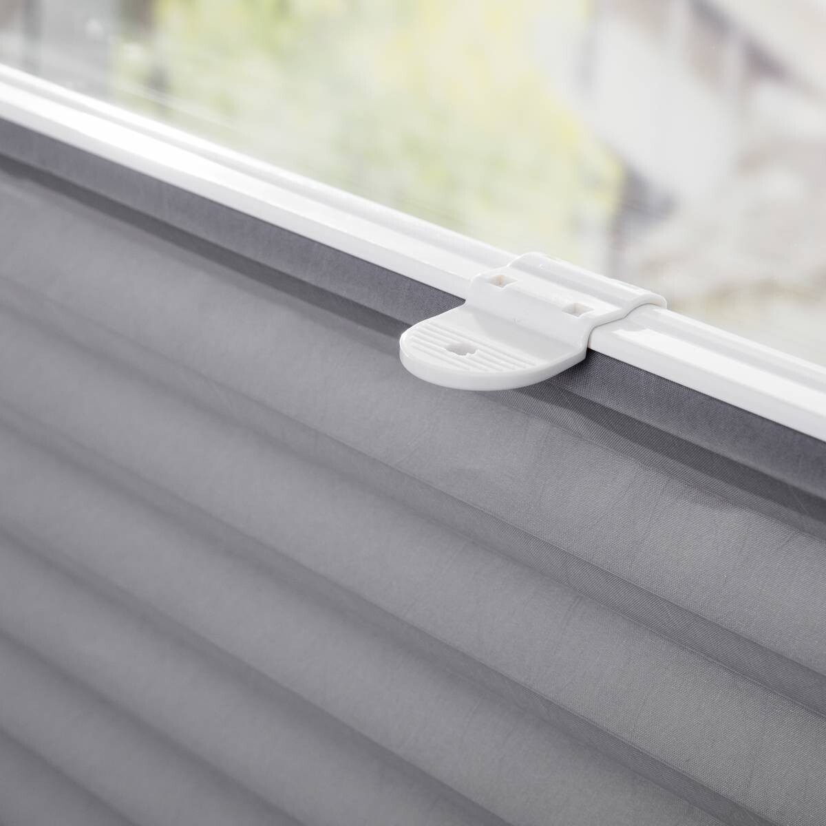 LICHTBLICK Spannplissee grau B/L: ca. 70x130 cm