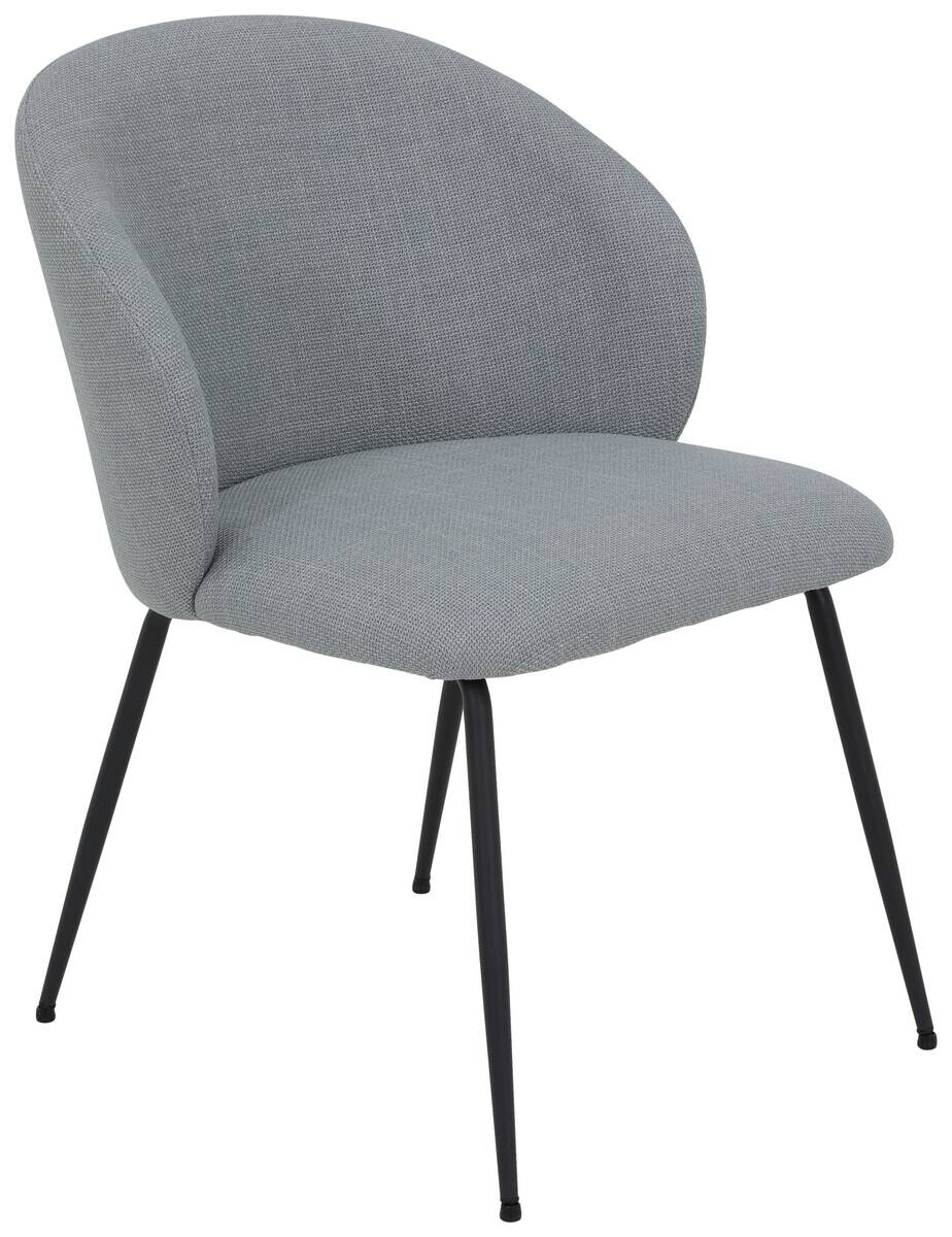 Stuhl Graz grau schwarz Microfaser Metall