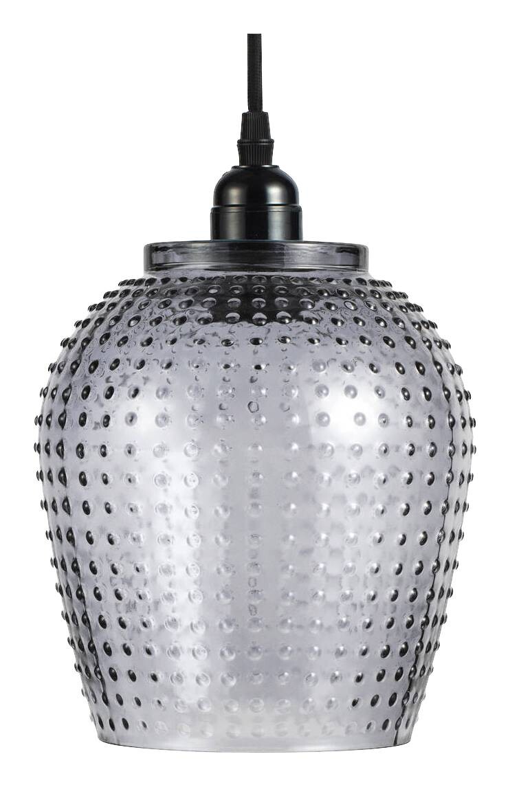 Kayoom Pendelleuchte Riva grau Glas B/H/L: ca. 18x27x18 cm E27 1 Brennstellen
