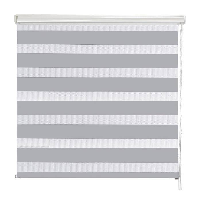 POCOline Doppelrollo Easy-Fix silber 100% Polyester B/L: ca. 130x160 cm