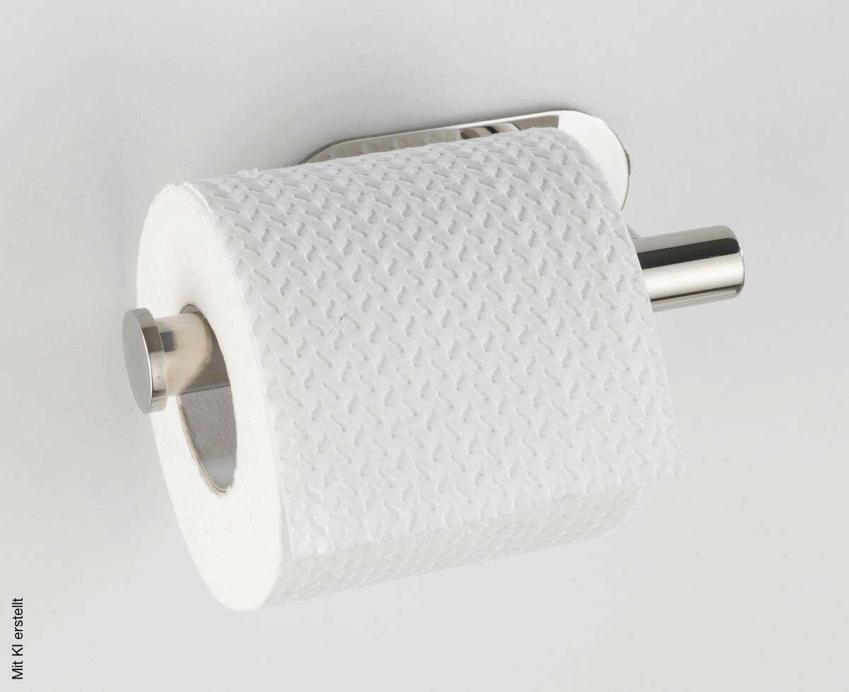 Turbo-Loc Toilettenpapierhalter silber Metall B/H/T: ca. 4,5x16x7 cm