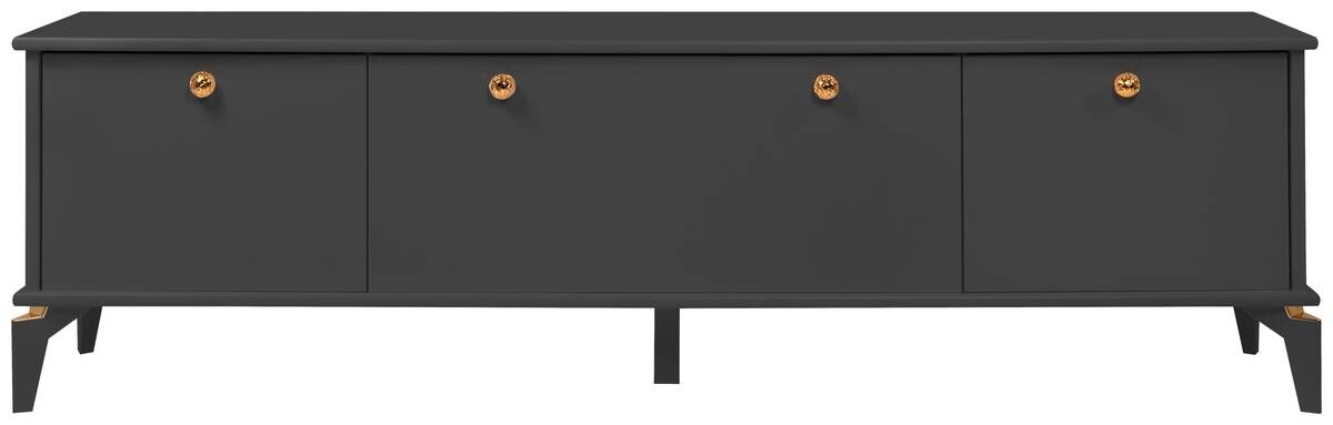 TV-Lowboard Izmir anthrazit Kupfer B/H/T: ca. 180x52x36 cm