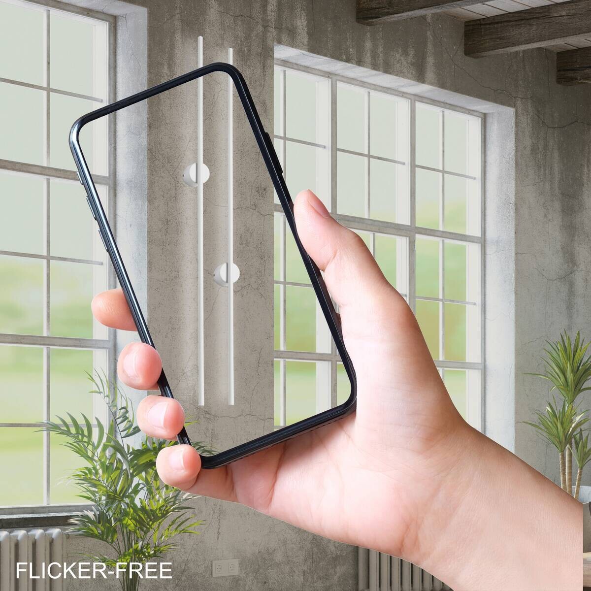 Lamkur LED-Wandleuchte weiß PVC Holz B/H/L: ca. 7x120x7 cm