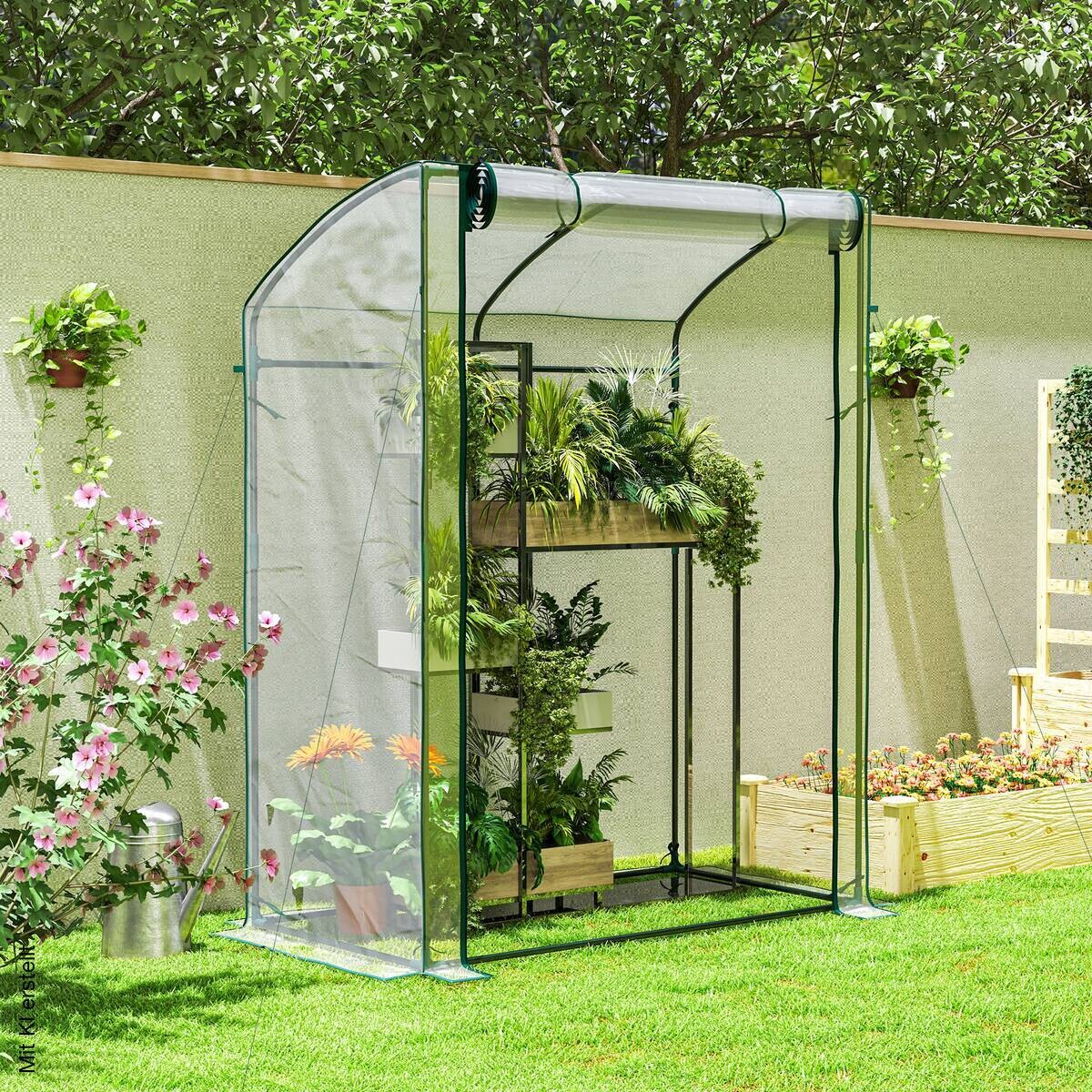 Outsunny Gewächshaus B/H/T/L: ca. 70x170x70x128 cm transparent