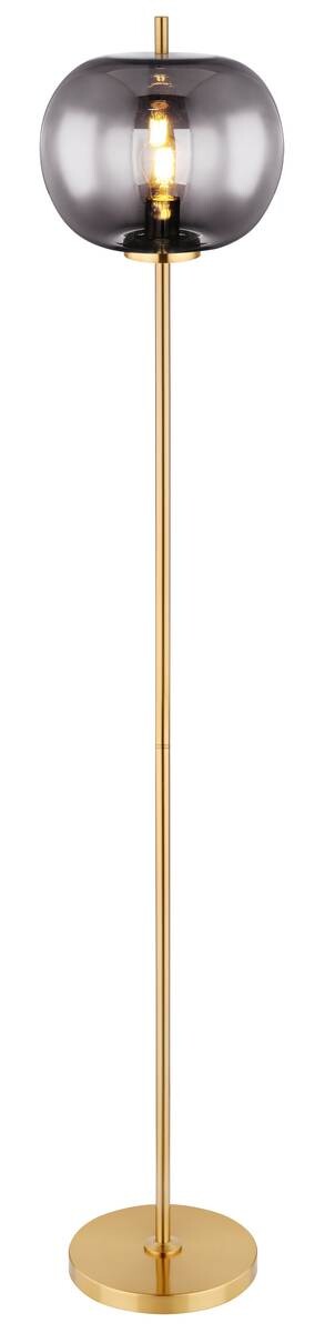 GLOBO Stehlampe messing Metall Glas H/D: ca. 160x30 cm 1 Brennstellen