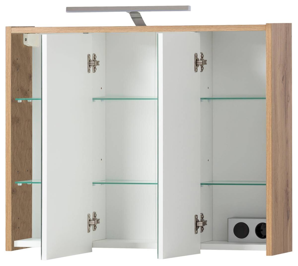 Spiegelschrank Flag Eiche Landhaus Nachbildung B/H/T: ca. 65x64x16 cm