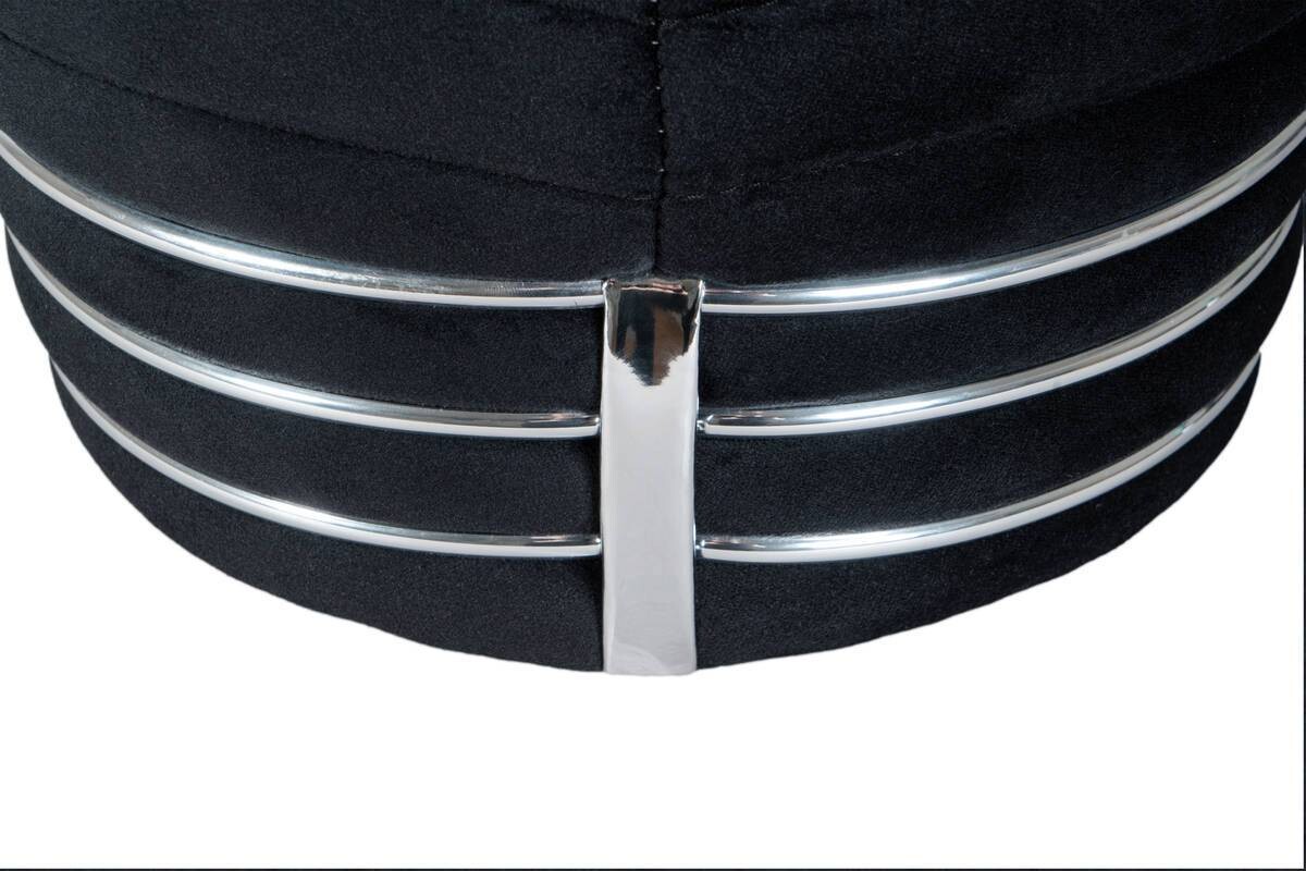 360 Living Hocker Doric 300 schwarz Graphit H/D: ca. 50x42 cm