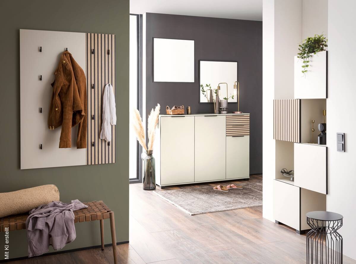 Wandpaneel Alexa creme beige B/H/T: ca. 49x109x2,6 cm