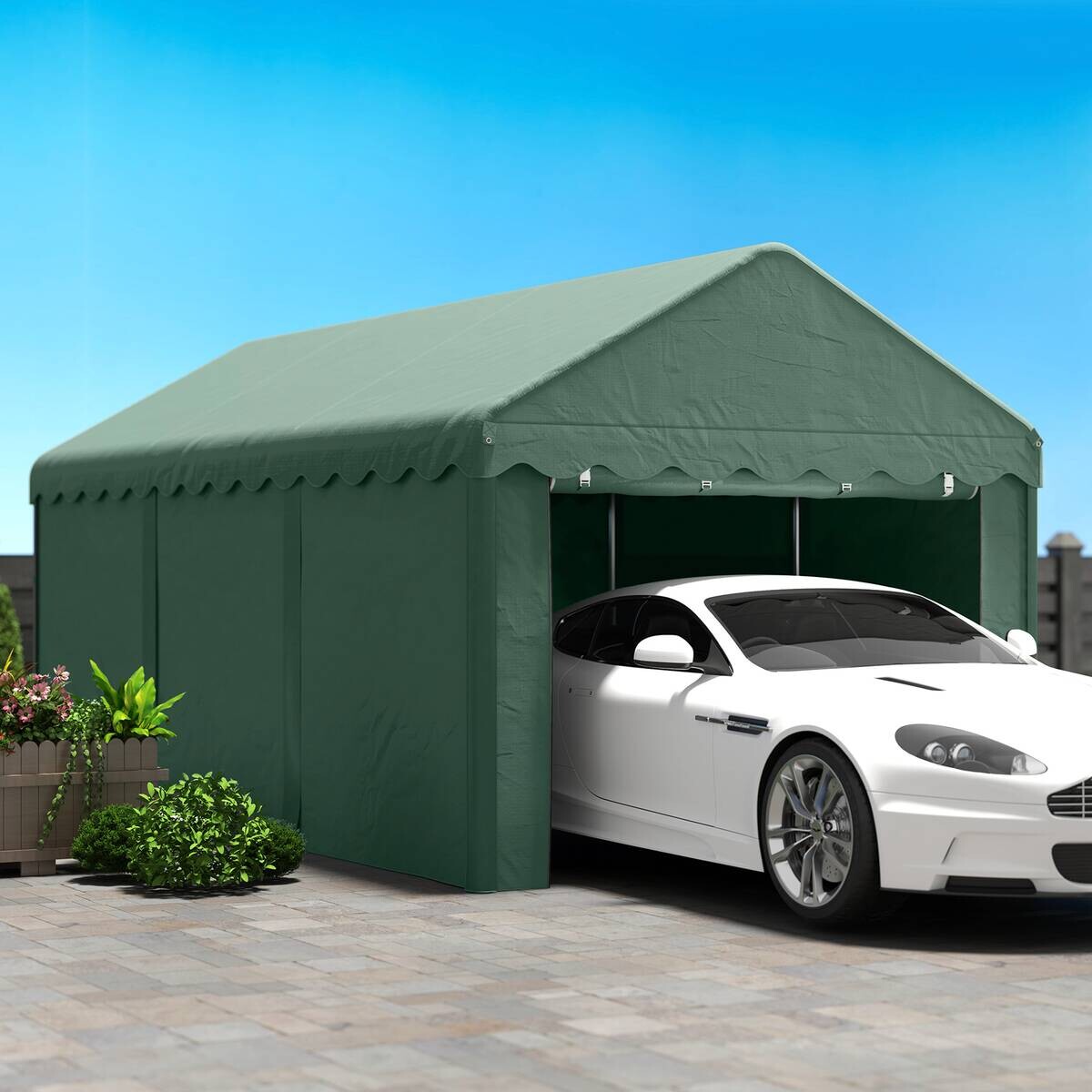 Outsunny Carport B/H/L: ca. 300x280x594 cm