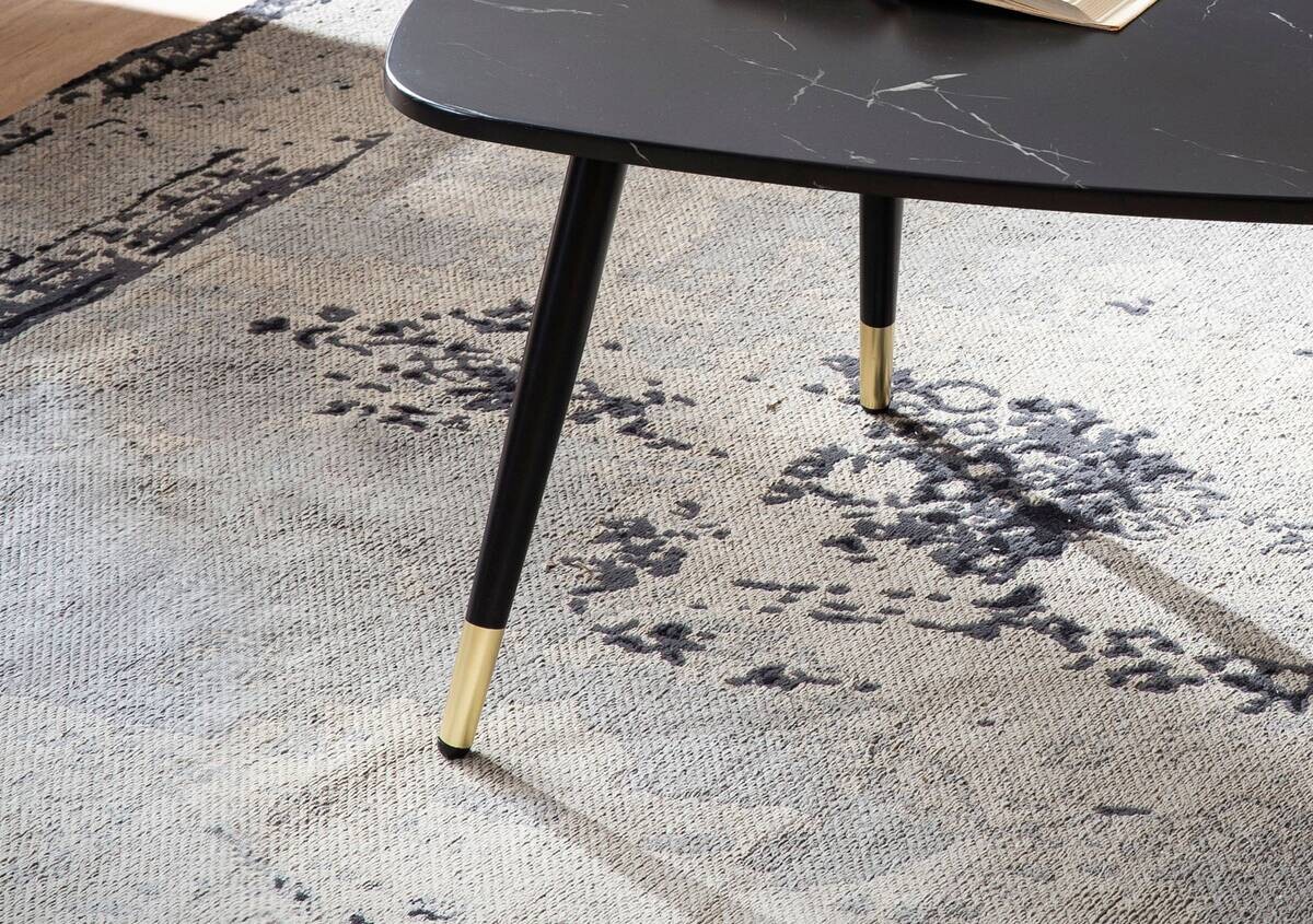 Wohnling Couchtisch schwarz Marmor B/H/T: ca. 90x41x60 cm