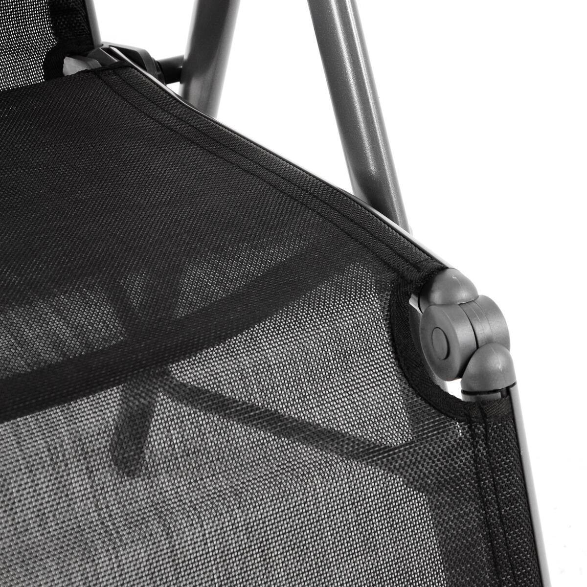 VCM Gartenstuhl schwarz Kunststoff B/H/L: ca. 60x155x55 cm