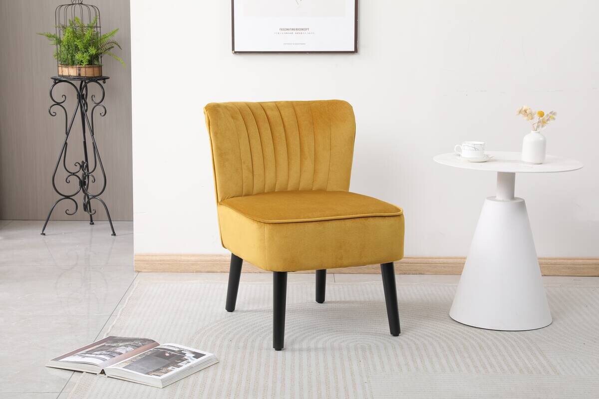Sessel Emily gold Microfaser B/H/T: ca. 57x76x72 cm