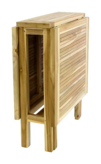 VCM Balkontisch braun Teakholz B/H/L: ca. 65x75x25 cm