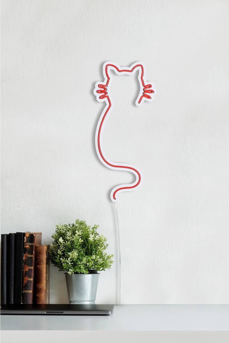 Opviq LED-Wandleuchte rot PVC B/H/T/L: ca. 22x48x2x22 cm