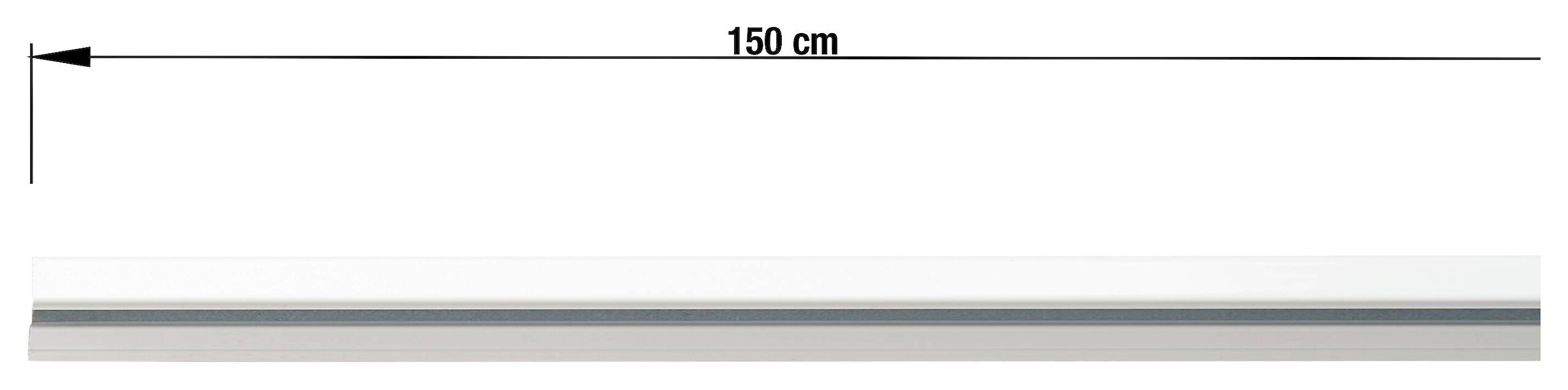 ondeco Alu-Schiene Level weiß Metall L: ca. 150 cm 1 Läufe