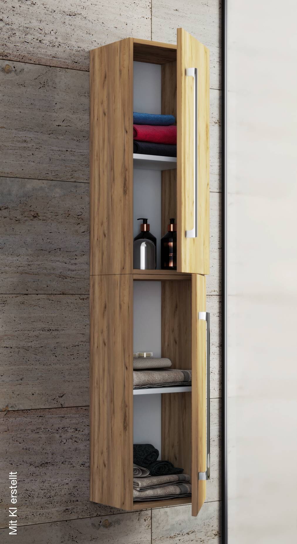 Hochschrank Badinos Eiche Honig Nachbildung B/H/T: ca. 33x150x22 cm