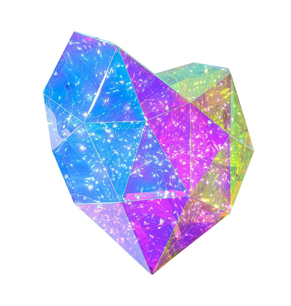 Nolo LED-Dekoleuchte Heart transparent B/H/T: ca. 45x9x38 cm