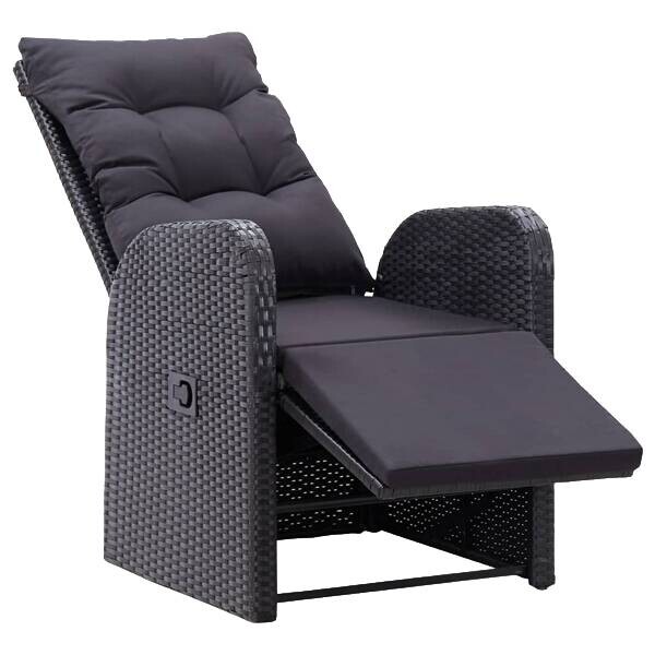 vidaXL Gartensessel schwarz Polyester B/H/L: ca. 69x106x57 cm