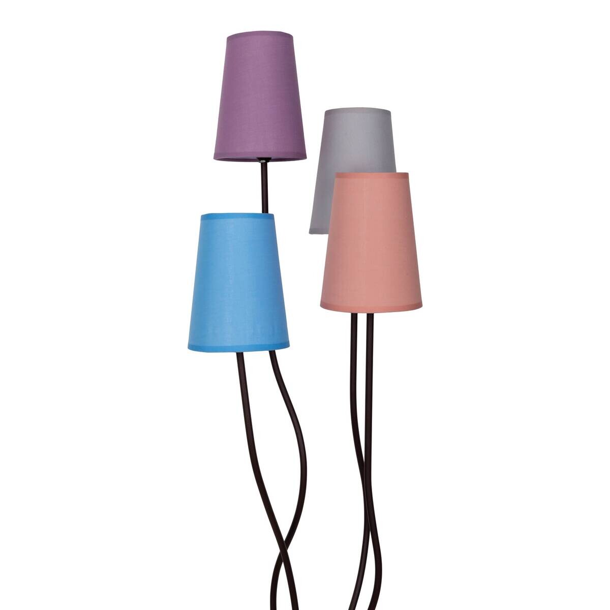 Näve Leuchten Stehlampe 2040962 multicolor Textil Metall B/H/T: ca. 34x138x43 cm 4 Brennstellen