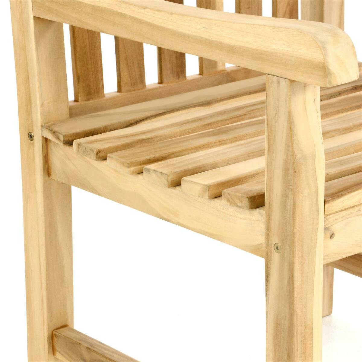 VCM Gartenstuhl natur Teakholz B/H/T: ca. 60x91x62 cm
