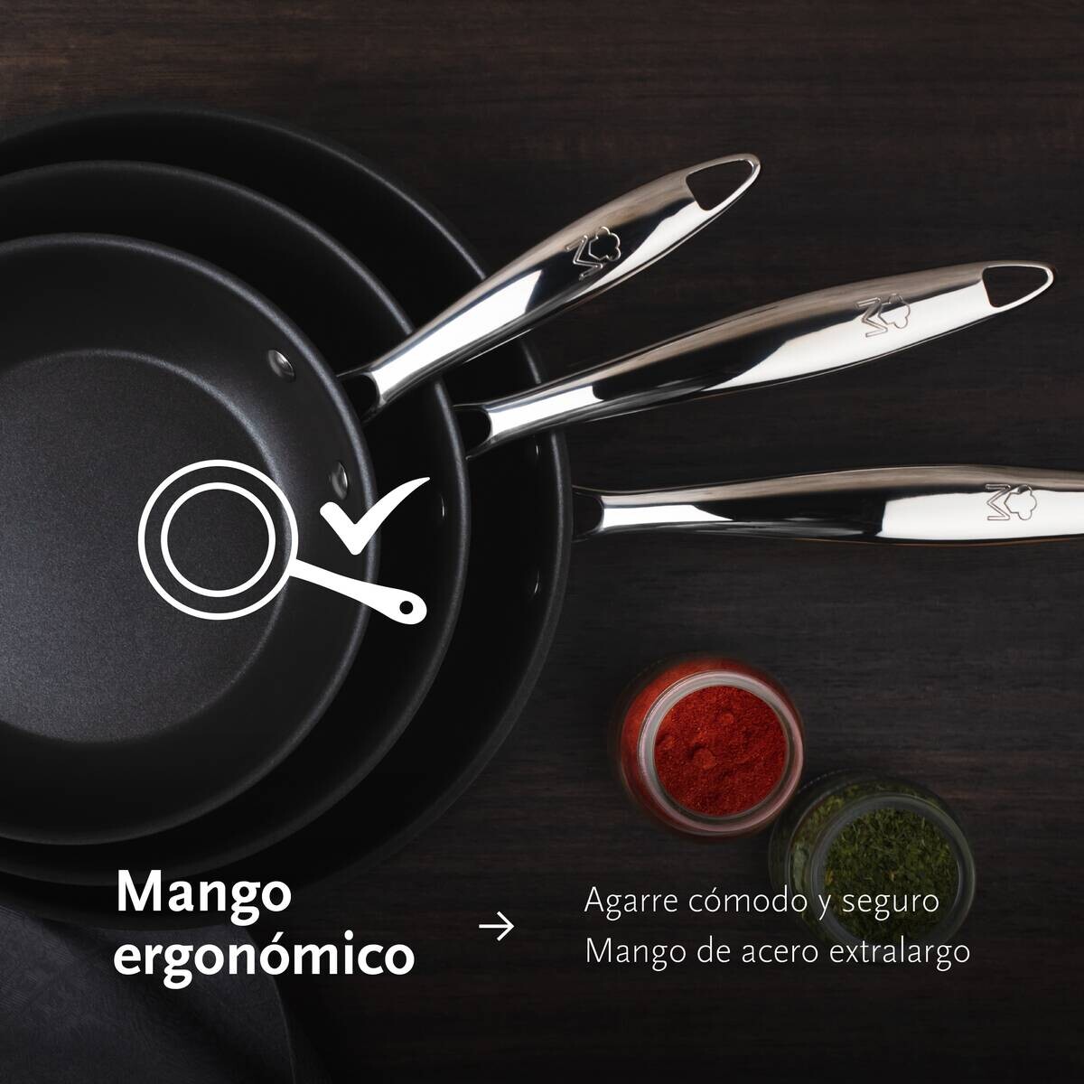 BERGNER Pfannenset BASTER schwarz Edelstahl 7 tlg.