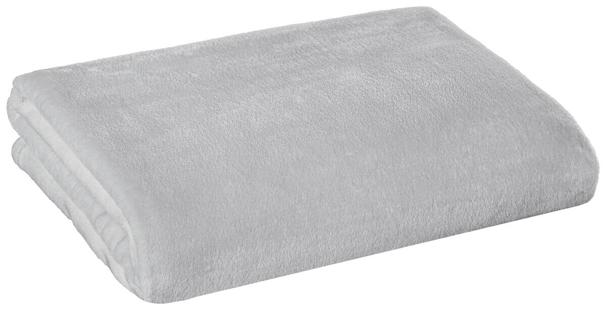 POCOline Flanelldecke silber 100% Polyester B/L: ca. 140x200 cm