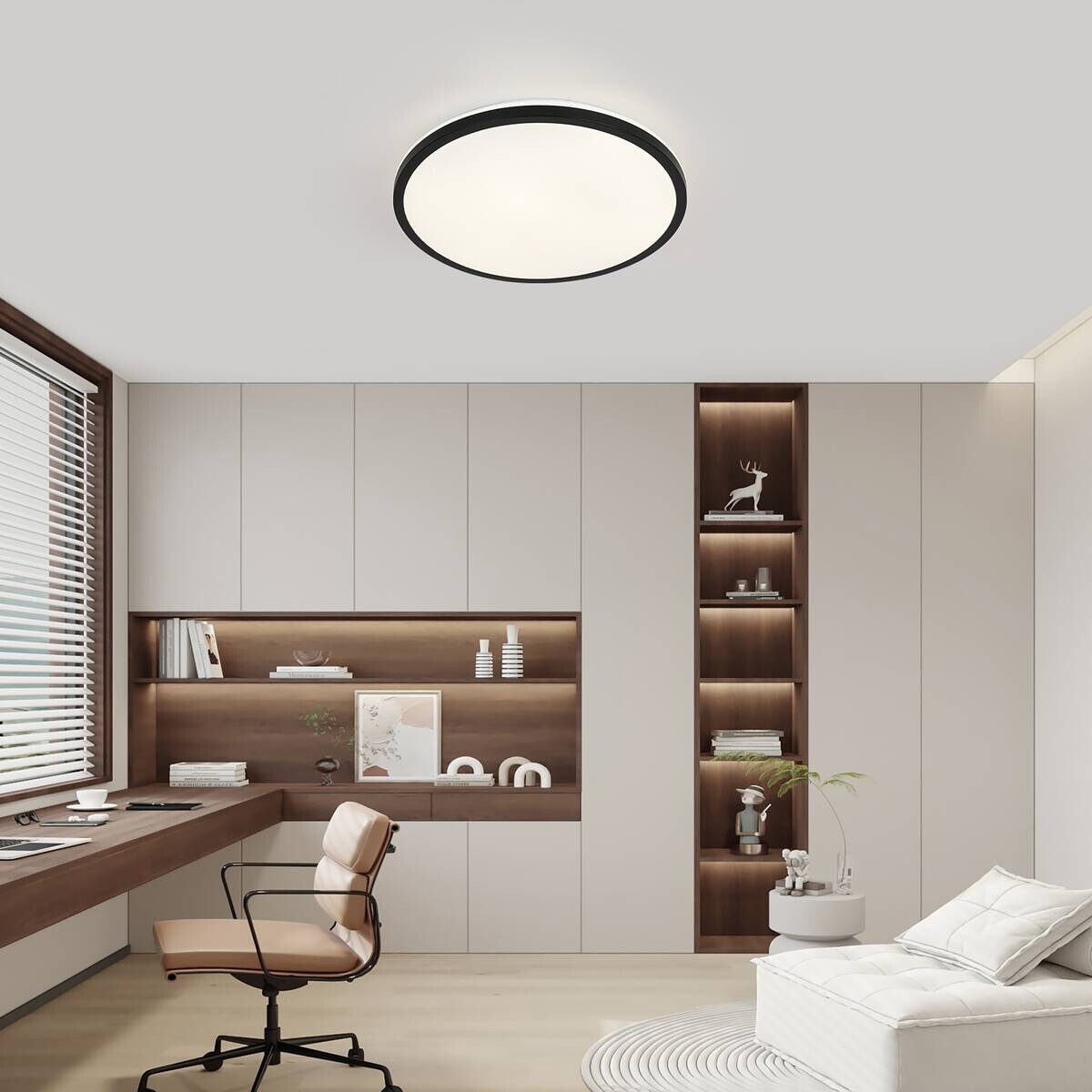 Nolo LED-Deckenleuchte Hela schwarz Kunststoff H/D: ca. 4,3x30 cm