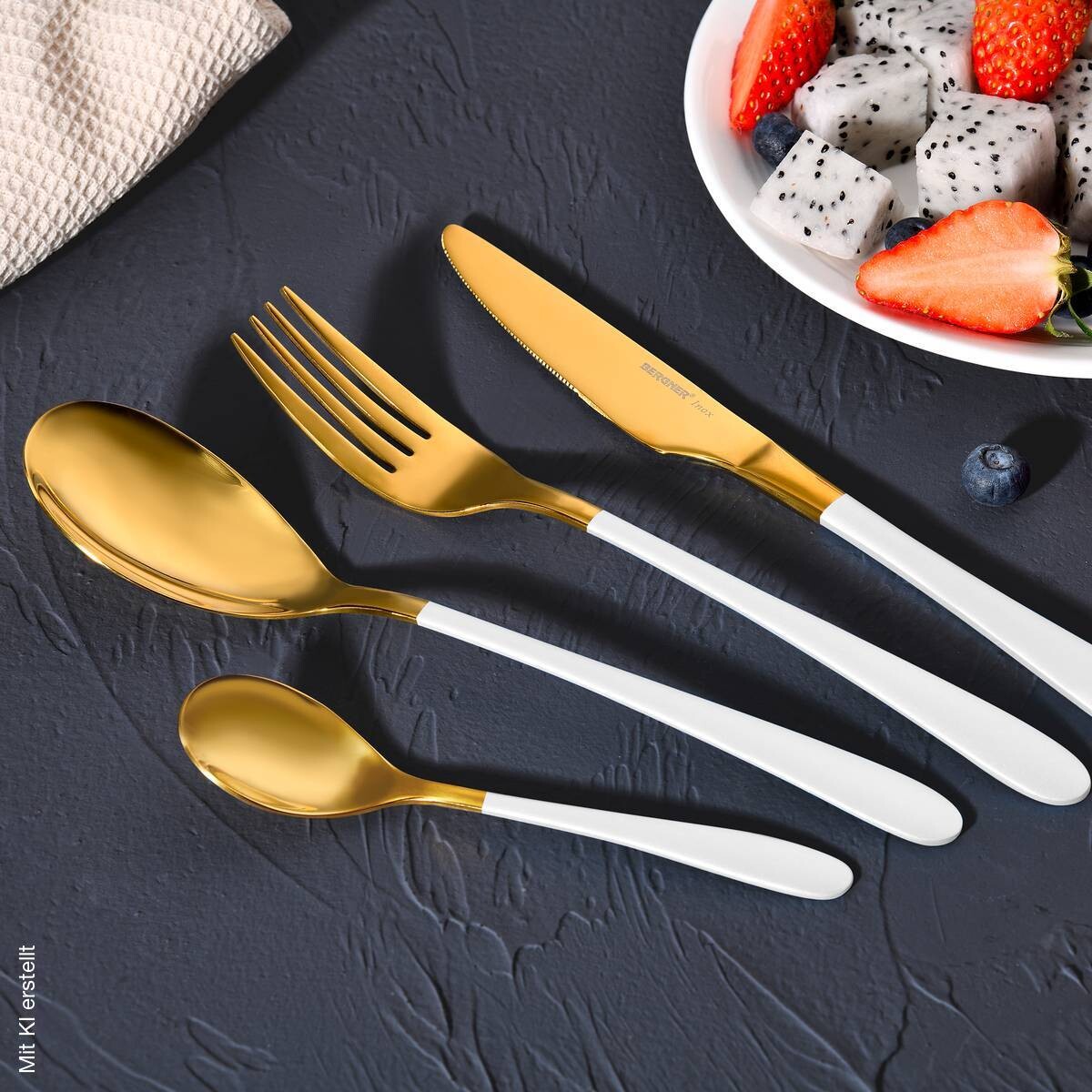 BERGNER Besteckset Lisboa white weiß Edelstahl 16 tlg.